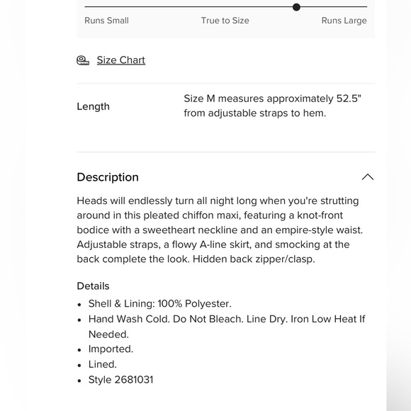 Lulus Jolette Blue Pleated Knot-Front A-Line Skirt Chiffon Maxi Dress NWT Small - Picture 15 of 15